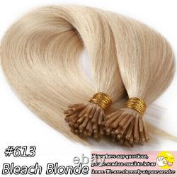 #brown Brésilien Remy Extensions De Cheveux Humains Keratin Stick I Conseil Cheveux 1g/s 0,5g/s